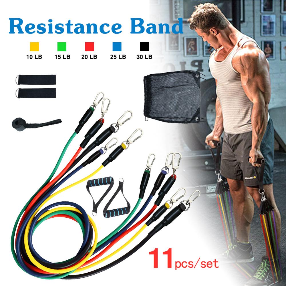 11 Pcs Resistance Band Set For Men & Women