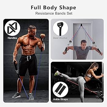 11 Pcs Resistance Band Set For Men & Women